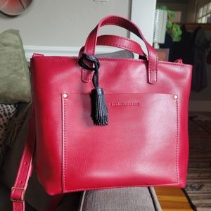 Portland Leather Medium Crossbody Tote with Zipper and Tassel